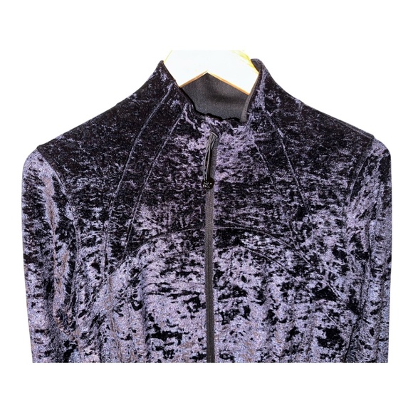 LTD Lululemon Velour Black Define Jacket 10 Crushed Velvet - Picture 4 of 8